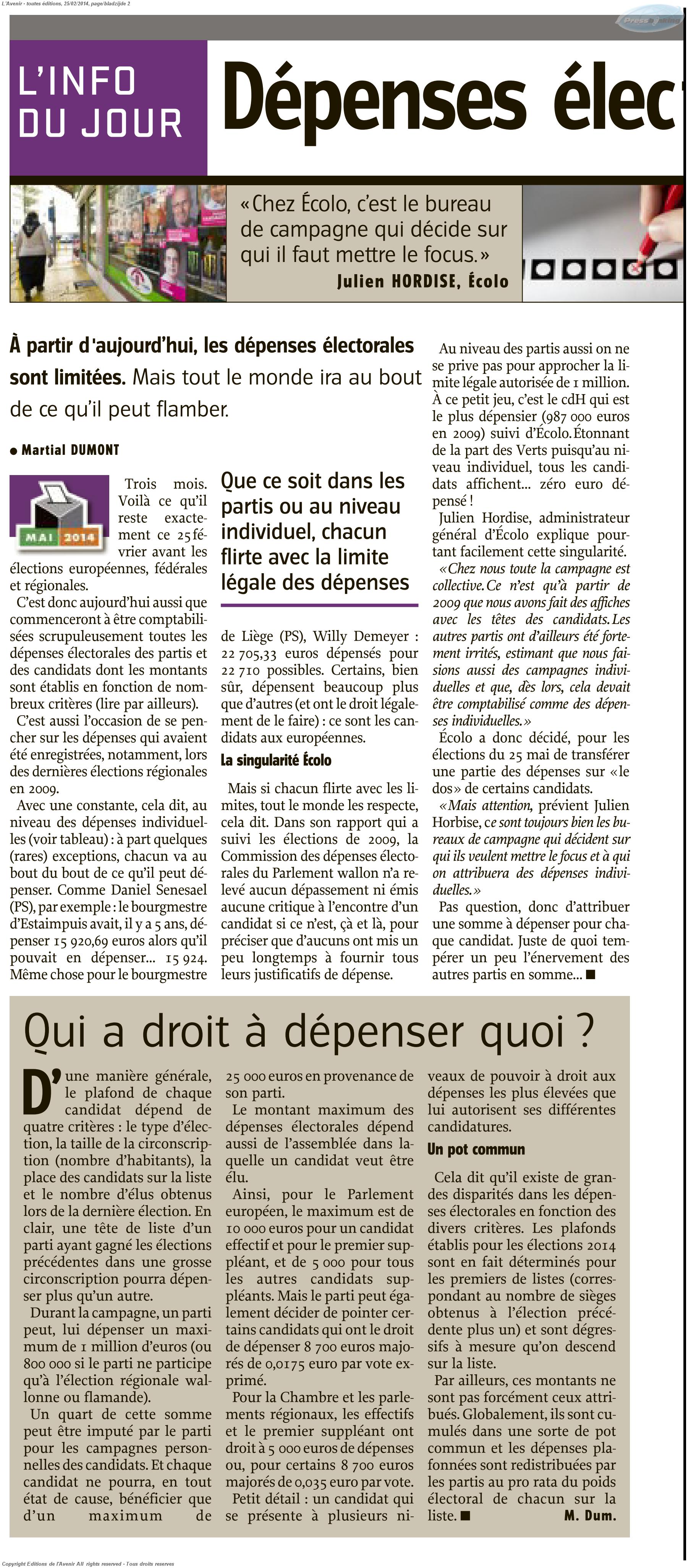 Dépenses électorales